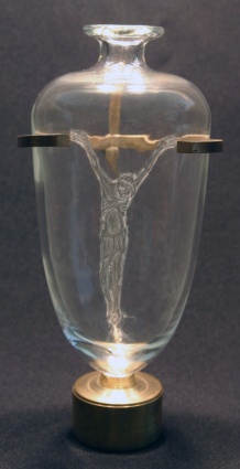 Ježíš / pozitivní rytina v kovové konstrukci / 24 × 9,5 cm